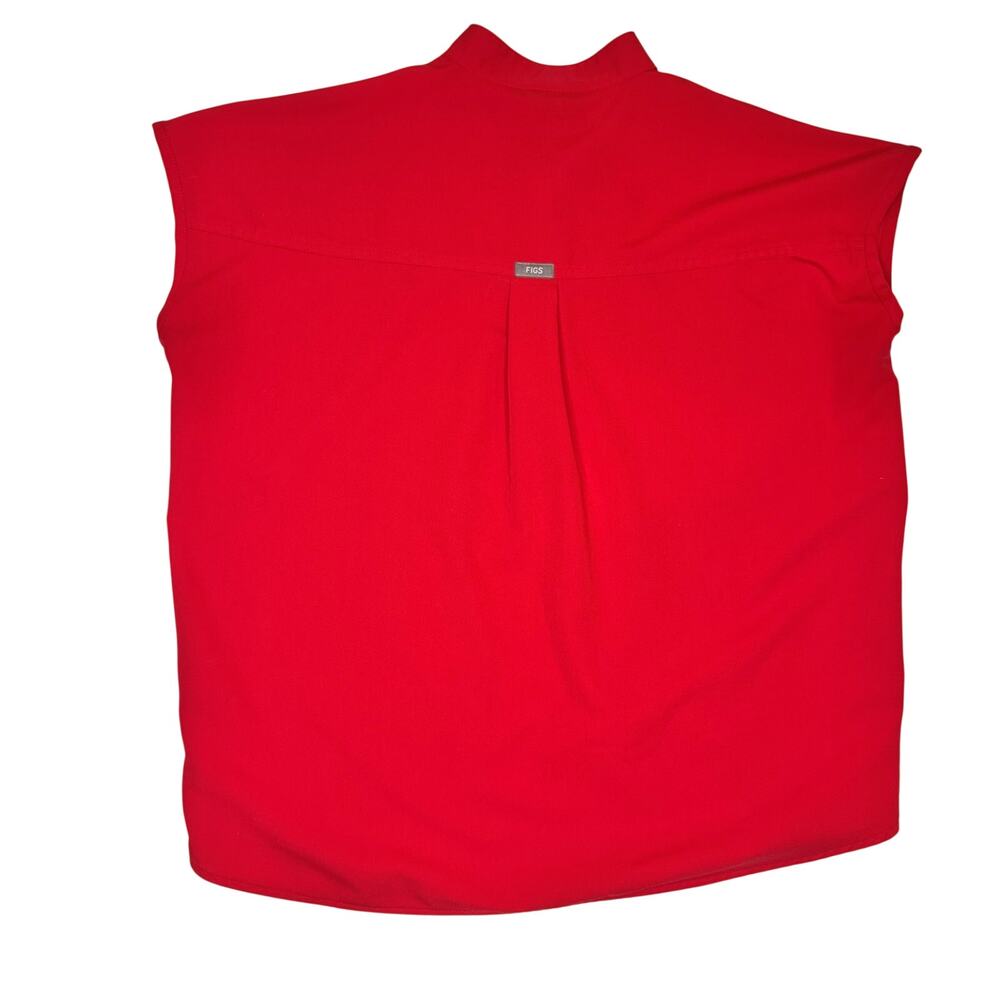 FIGS Rafaela Oversized Scrub Top Women's XS Pop Red Limited Edition Medical Rare - Picture 4 of 11